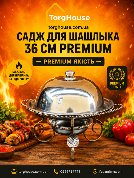 Садж для шашлику 36 см Premium садж 3 фото