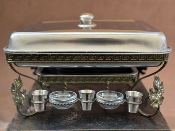 Садж для шашлыка виноград прямоугольный с рюмками и соусницами 45/35 см Сж10 фото